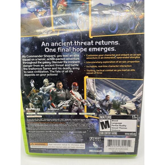 Mass Effect Xbox 360 - Complete CIB - TESTED - Picture 4 of 7